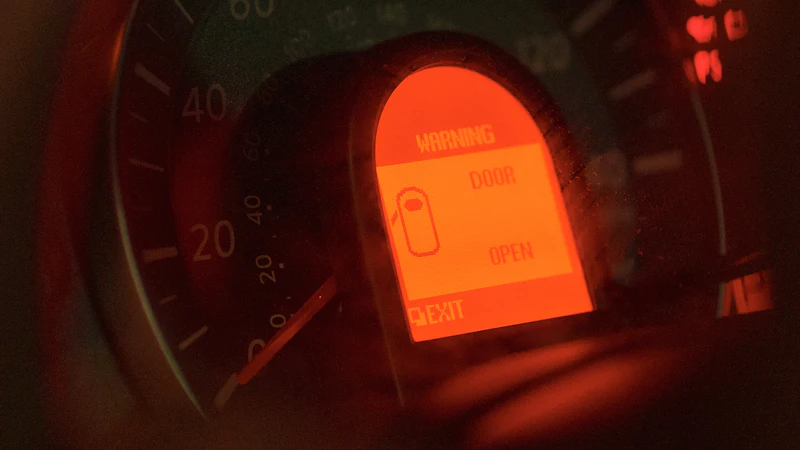 Warning lights on a car instrument panel